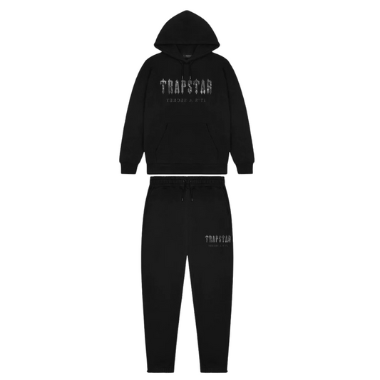 Trapstar Chenille Hooded Black Tracksuit